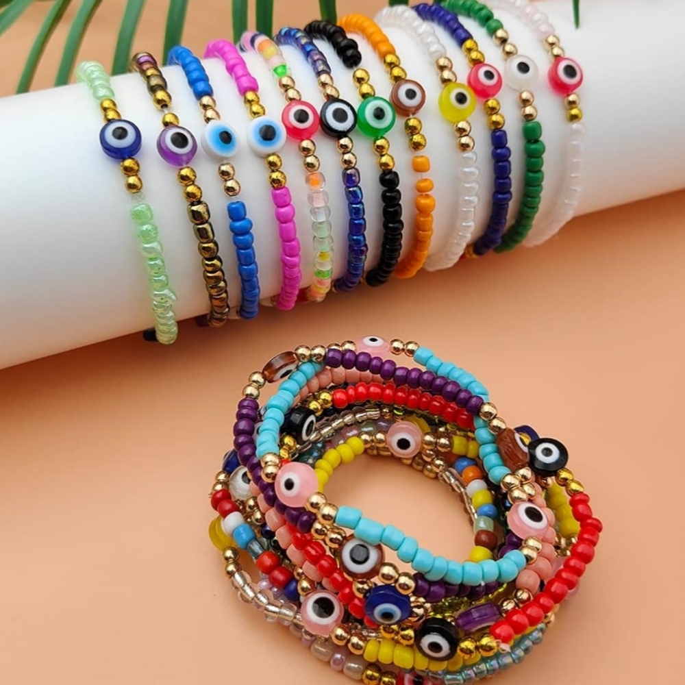 10 evil eye bracelets bundle